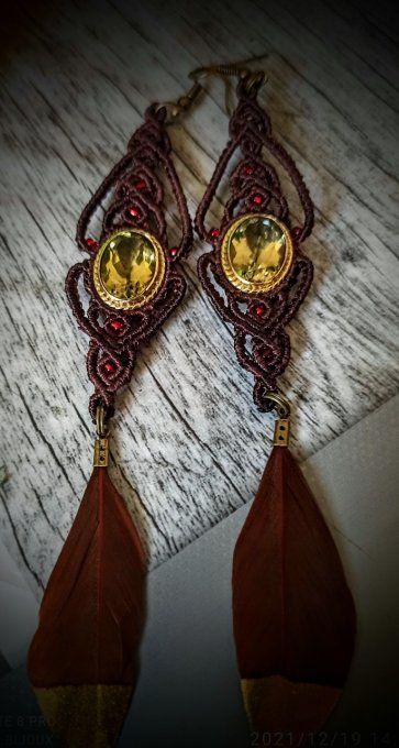 Boucles lemon quartz teinté à facettes