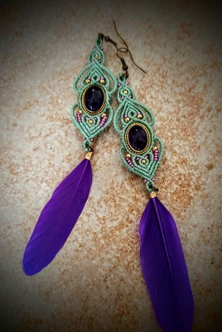 Boucles d oreilles améthystes